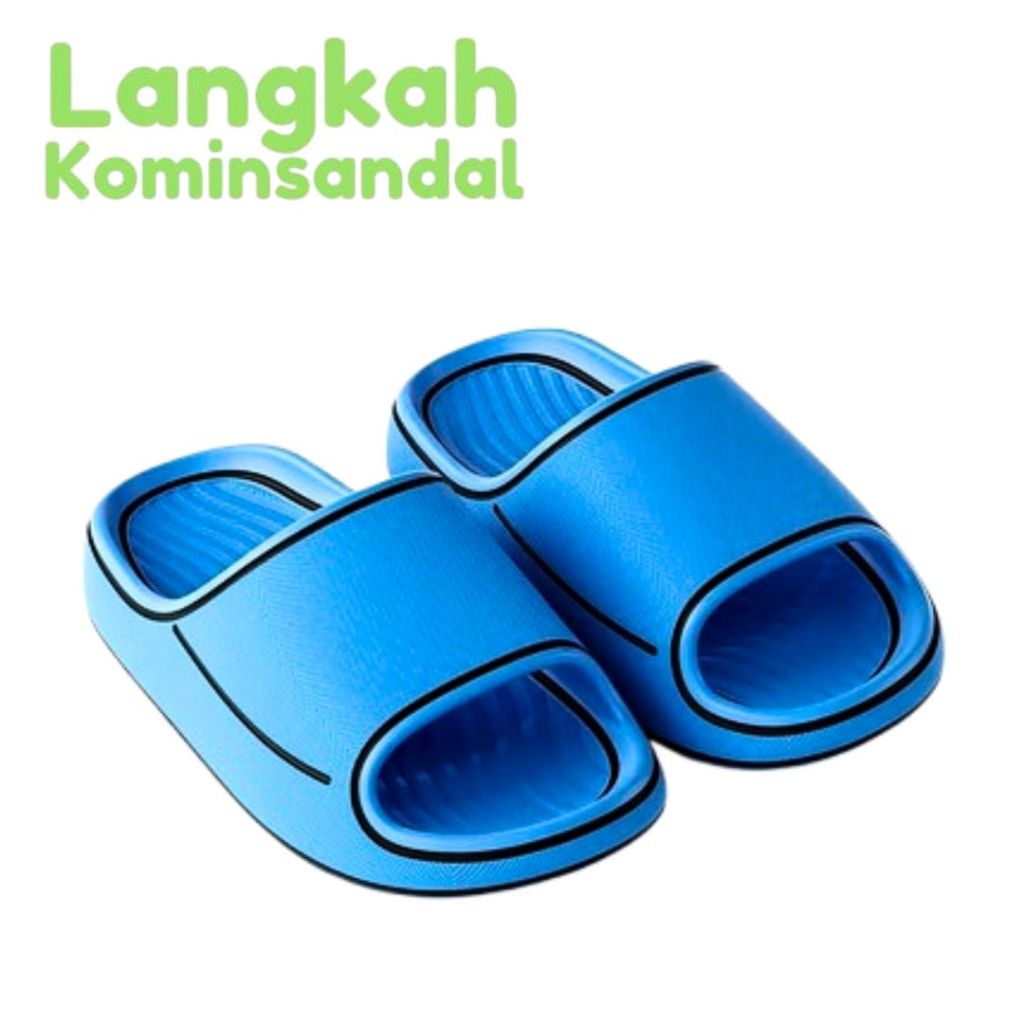 Komin-Sendal Anak Laki Laki Ringan Sendal Anak Perempuan Lucu Sandal Cewek Slip On Sandal Cowk Polos