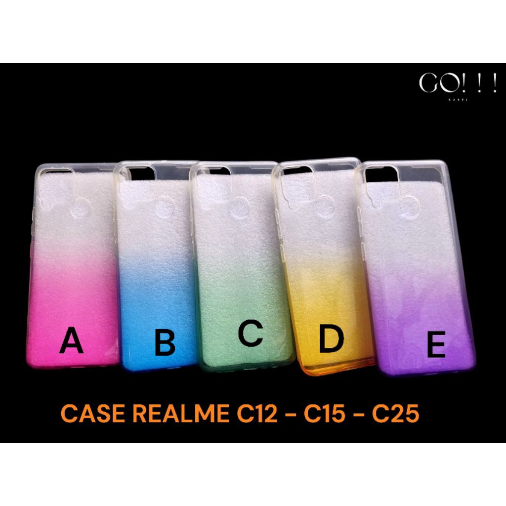 Case Pelangi REALME C12 - C15 - C25 Softcase Silikon Casing Hp