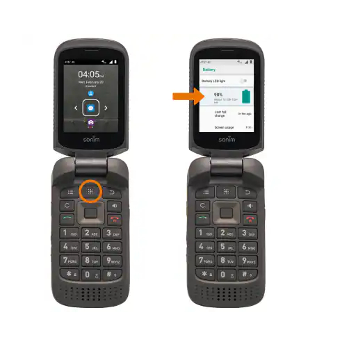 HP  SONIM/Smart Flip Phone XP3800 Handphone Android Tahan Air Tahan Debu dan Tahan Guncangan