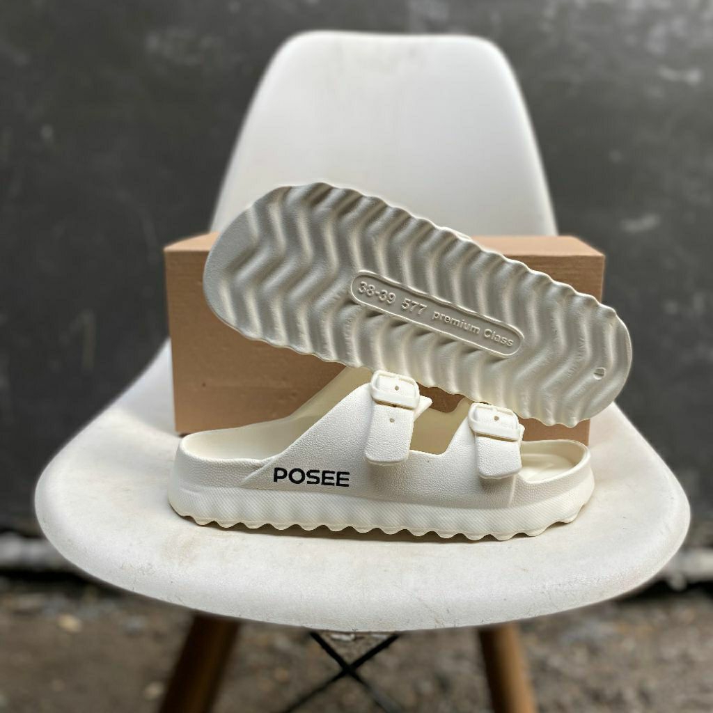SANDAL POSEE PHILY EVA RUBBER KARET STRAP 2 SANDAL CEWEK KEKINIAN TRENDY CASUAL