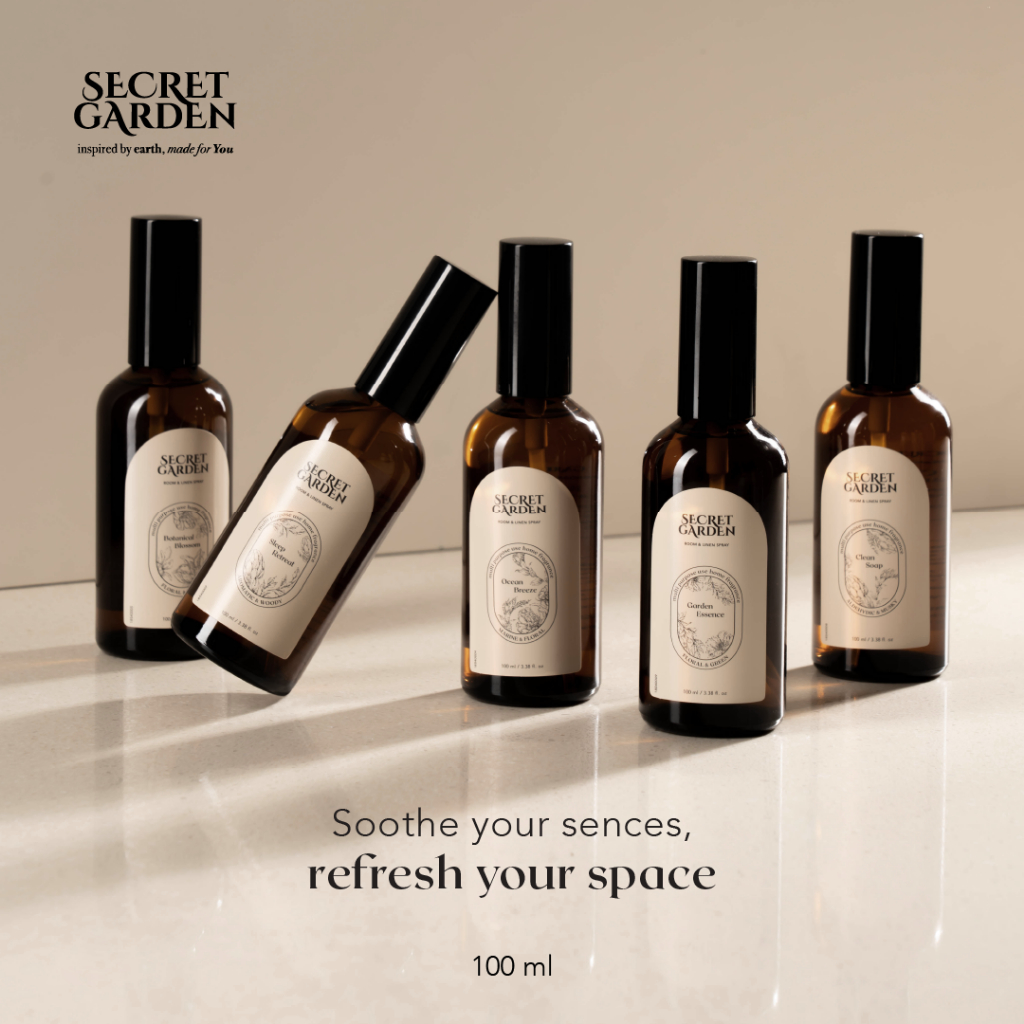 Secret Garden - Room & Linen Spray 100ml | Anti Bakteri Penghilang Bau Apek Pewangi Pengharum Kain S