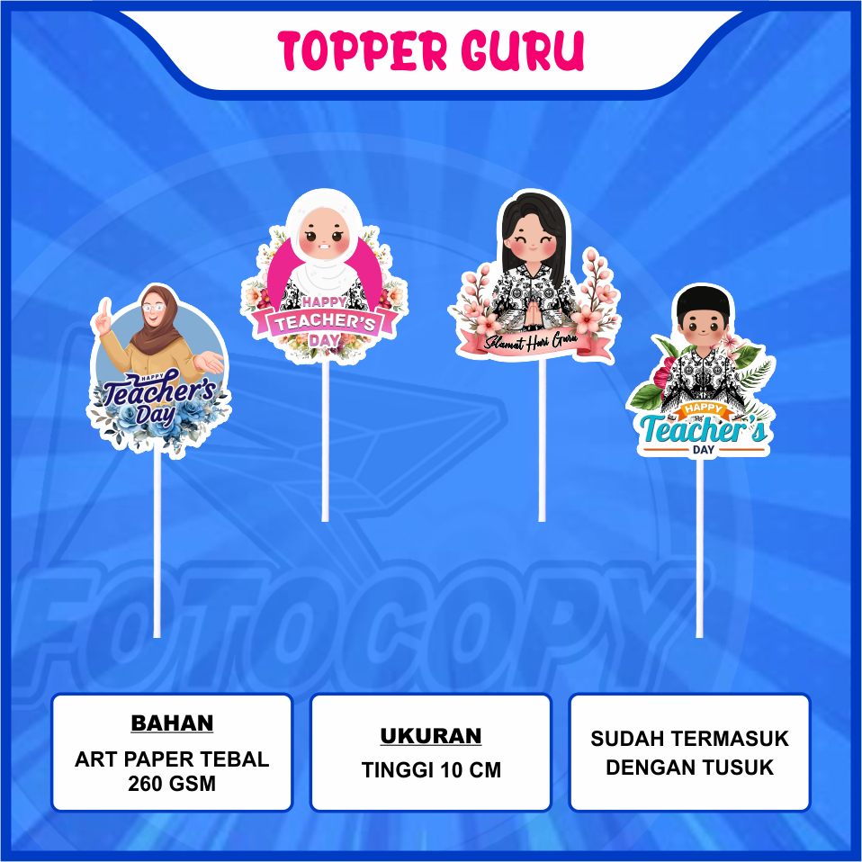 Topper Buket Hari GURU / Topper Buket / Topper Guru