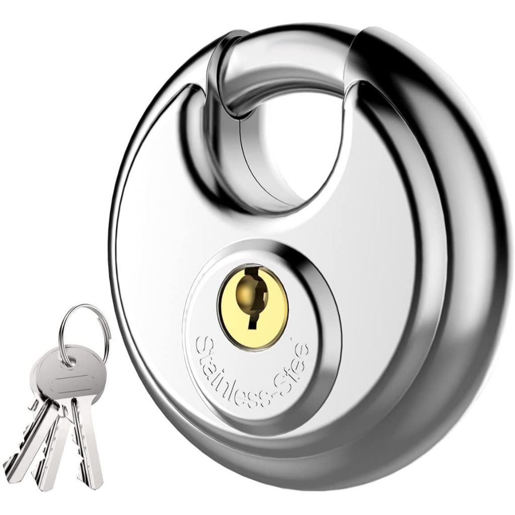 [EVENT DAYS] Gembok Bulat Padlock Stainless 70mm - 90mm Gembok Cakram Kunci Gembok Bulat Gembok Paga