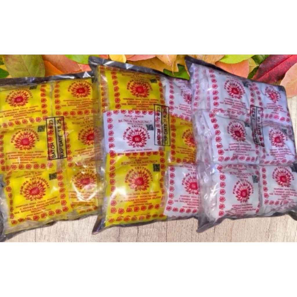 pupur dingin pupur basah pupur bebigi cap bunga tanjung 1pack isi 24pcs
