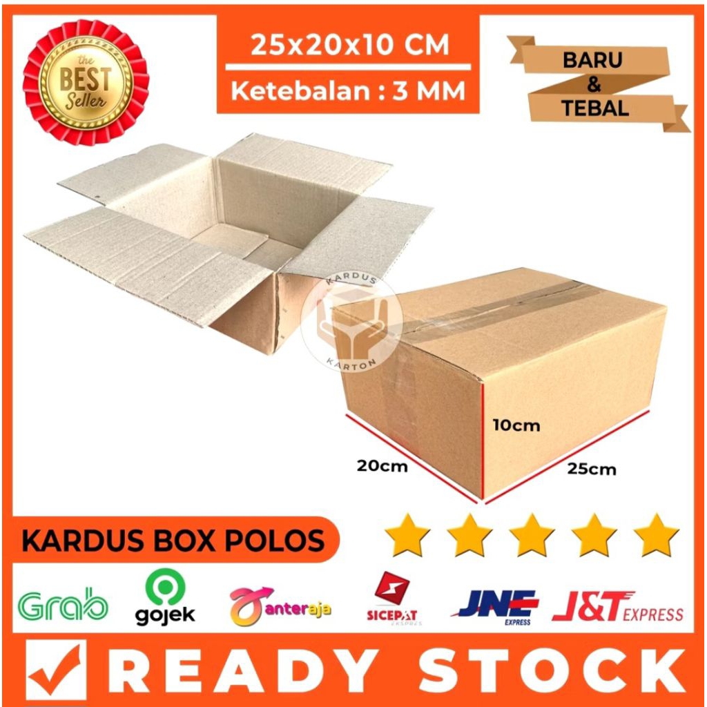kardus ukuran 30x30x10cm