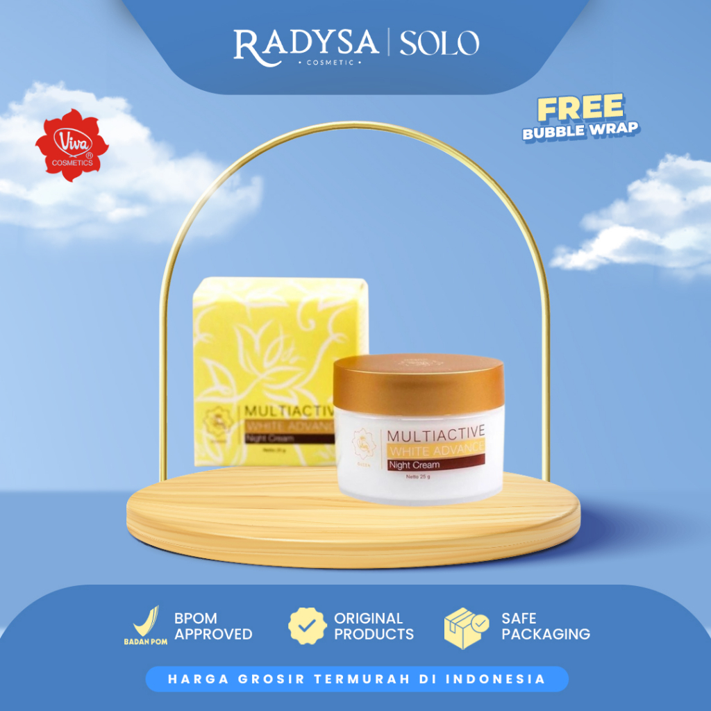 𝐑𝐀𝐃𝐘𝐒𝐀 - Viva Queen VIT C ACTIVE White Advance Night Cream with Niacinamide (BRIGHTENING, WHITENING 