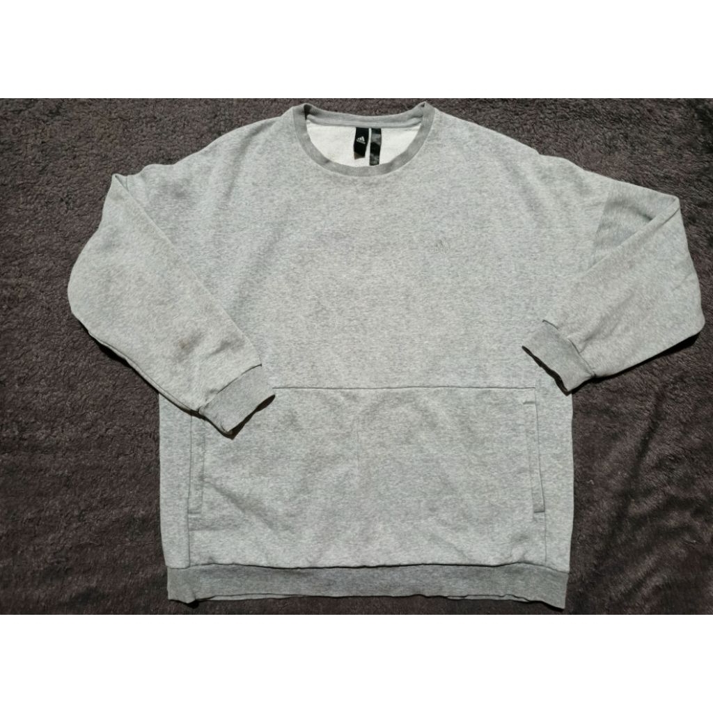 preloved crewneck adidas balok saku depan