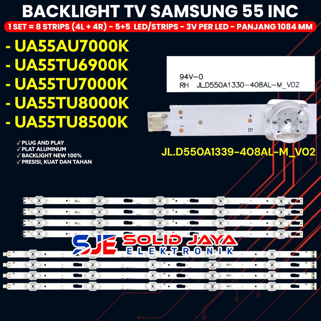 BACKLIGHT TV SAMSUNG 55 INCH UA55AU7000K UA55TU7000K UA55TU8000K UA55TU6900 UA55TU8500 UA55AU7000