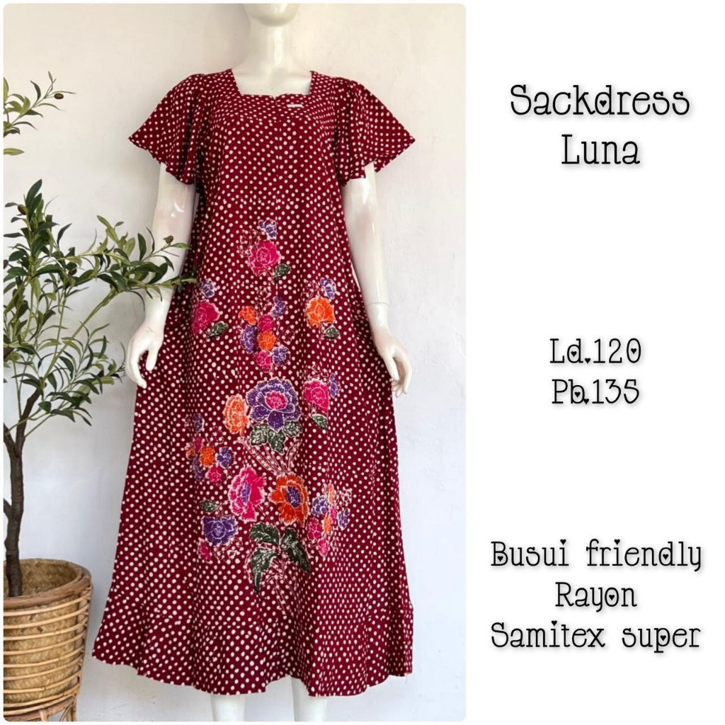 Sackdress Luna Jumbo Bunga Batik Cap