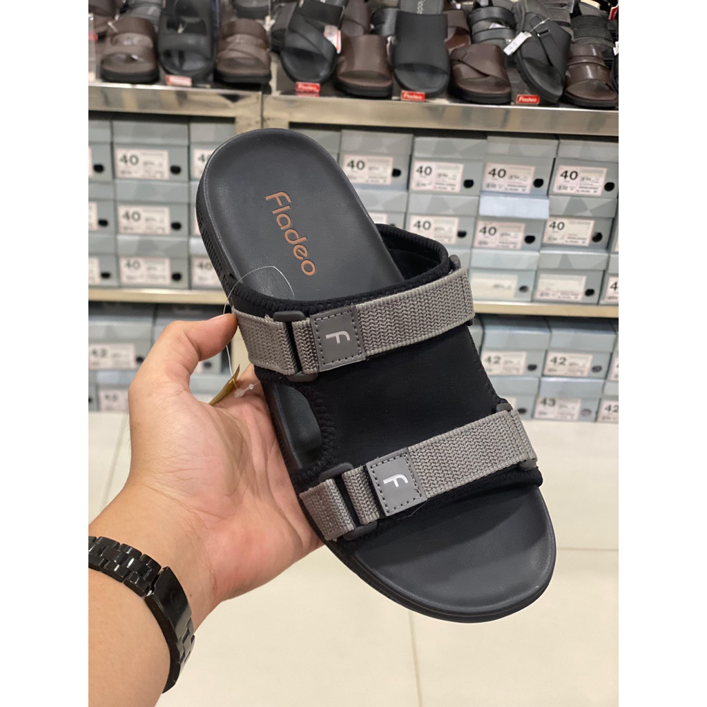 FLADEO MEN ORIGINAL 100% | Sandal Slop Pria | Bahan Kulit Sintetis Nyaman