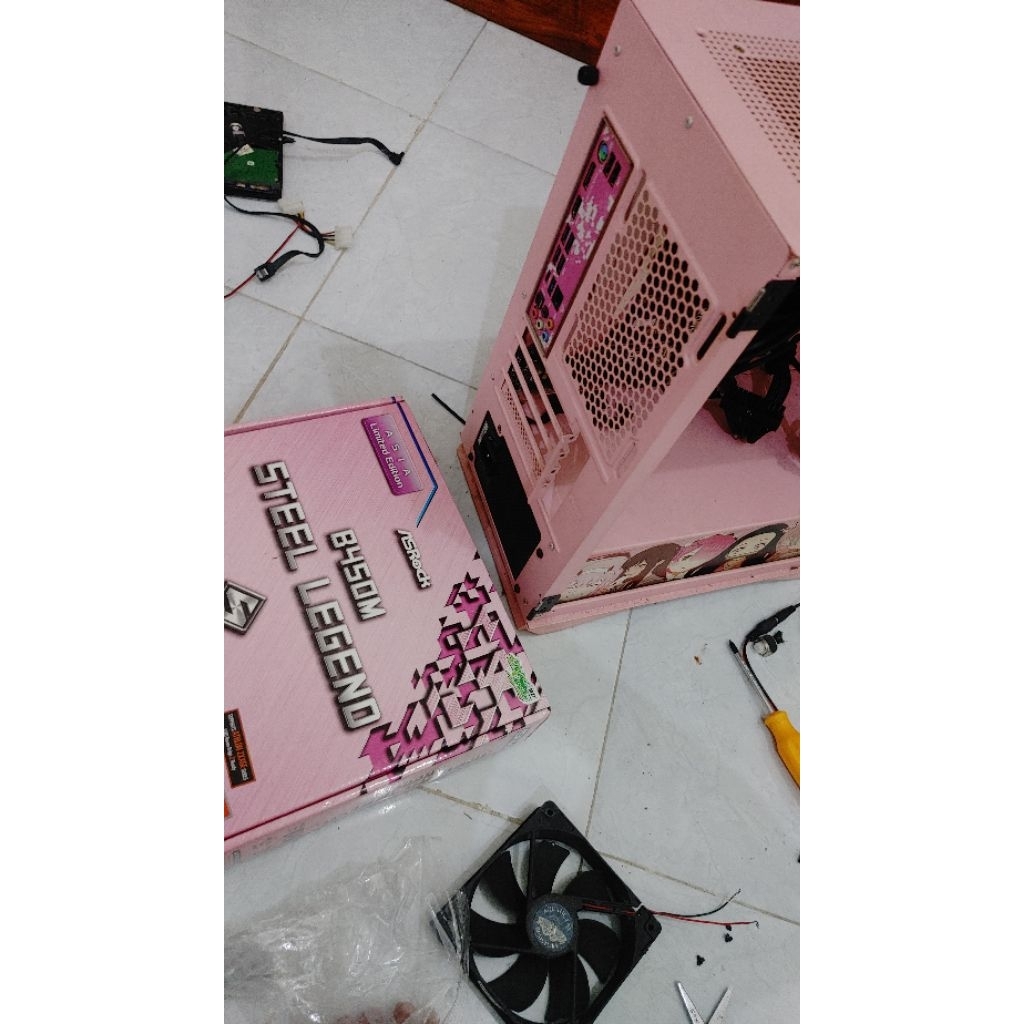 Asrock B450M PINK + CASE DLM22 PINK + FAN 3PCS + PSU