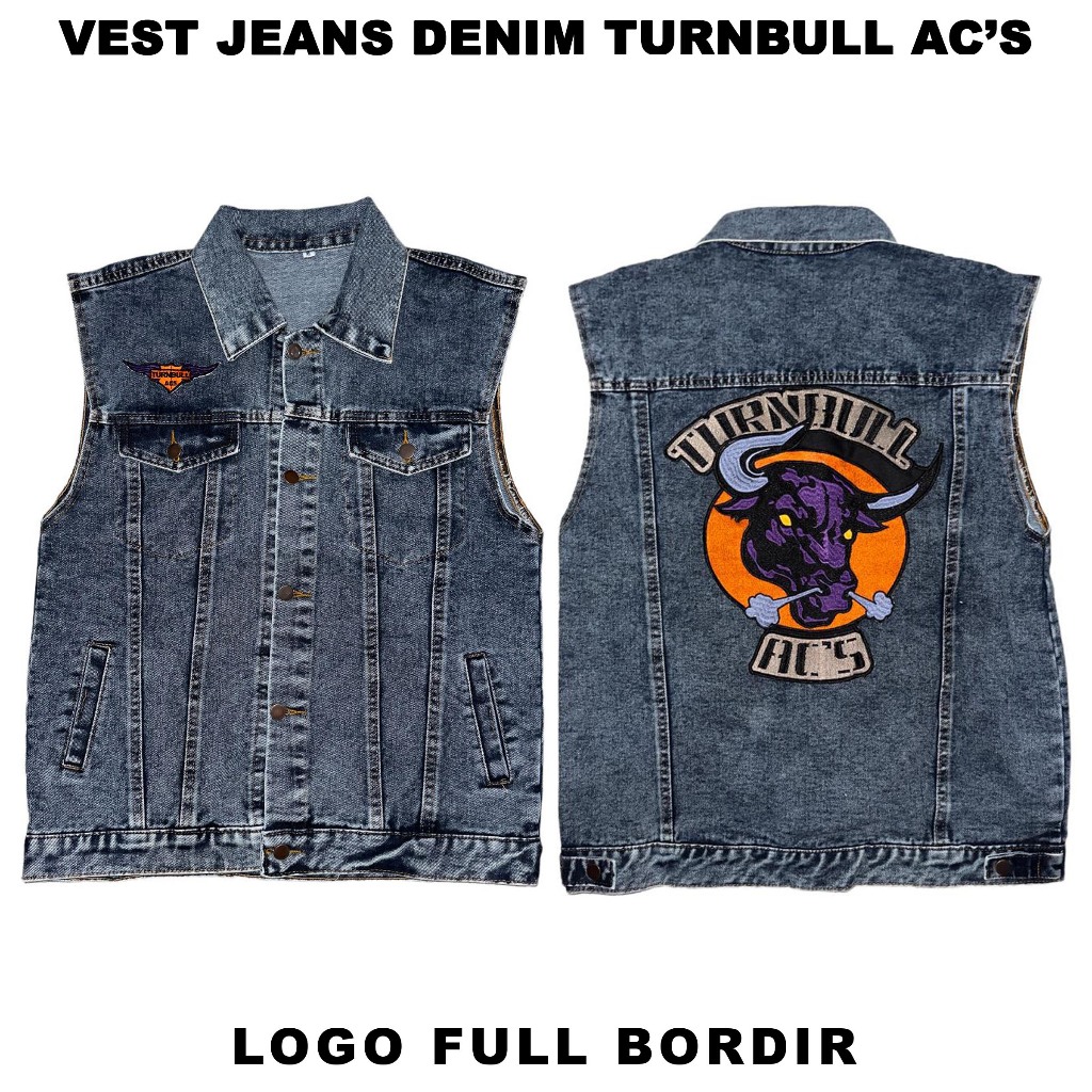 Rompi Jeans Denim Turnbull Ac's / Vest Jeans Denim Turnbull Ac's The Warriors / Vest Jeans Pria Deni
