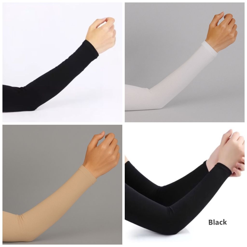 MANSET TANGAN TEBAL BAHAN NYLON PREMIUN MANSET LENGAN HITAM PUTIH HANDSOCK PANJANG
