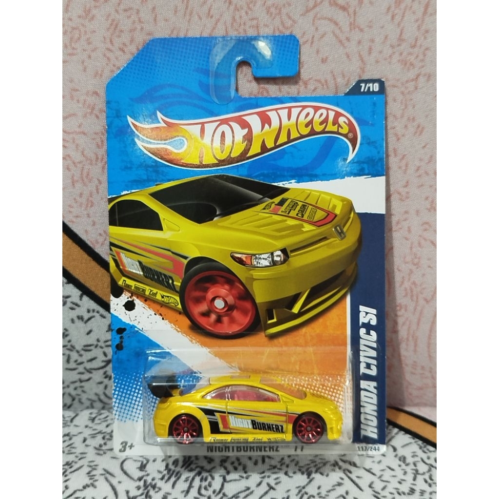hot wheels honda civic si kuning old
