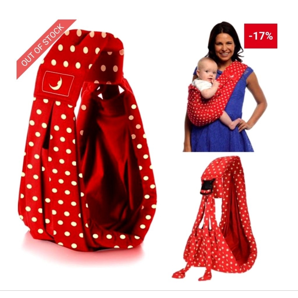 THEBABASLING PR3L0V3D THE BABA SLING AUTHENTIC ORIGINAL RED POLKA / GENDONGAN BAYI POLKA MERAH THE B