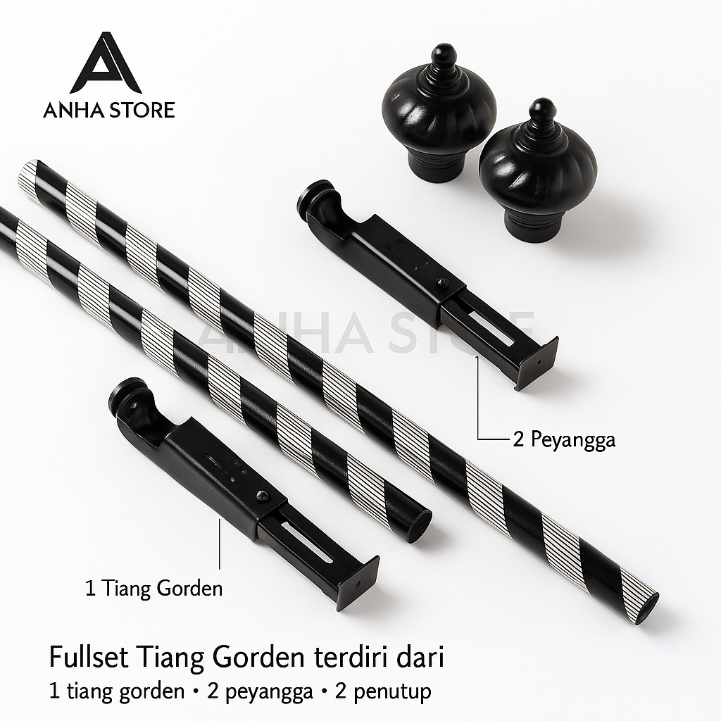 BATANG GORDEN FULLSET BESI REEL GORDEN TONGKAT GORDEN JENDELA TIANG PINTU GORDYN