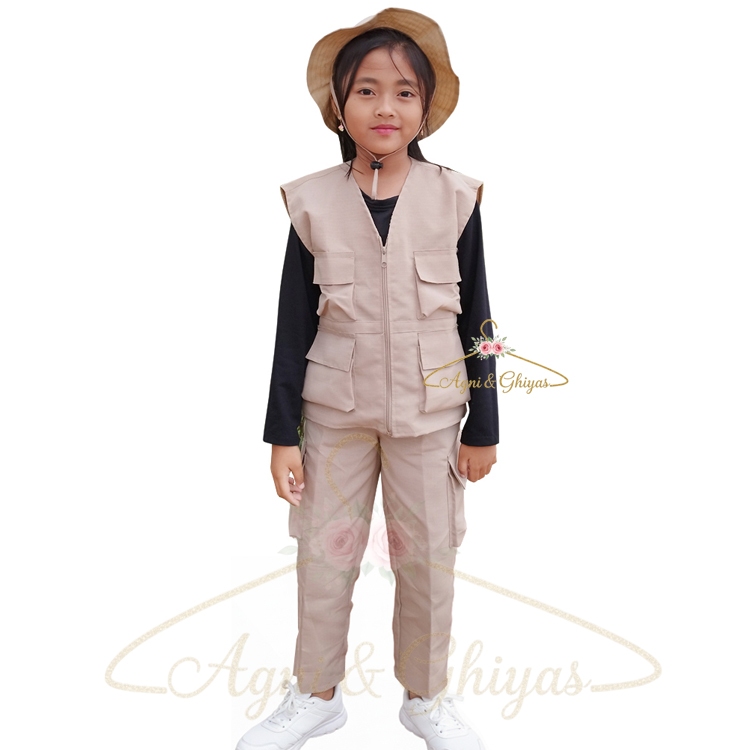 Setelan Baju Safari Anak dan Bayi/Rompi Safari Anak dan Bayi Unisex/Safari Adventure