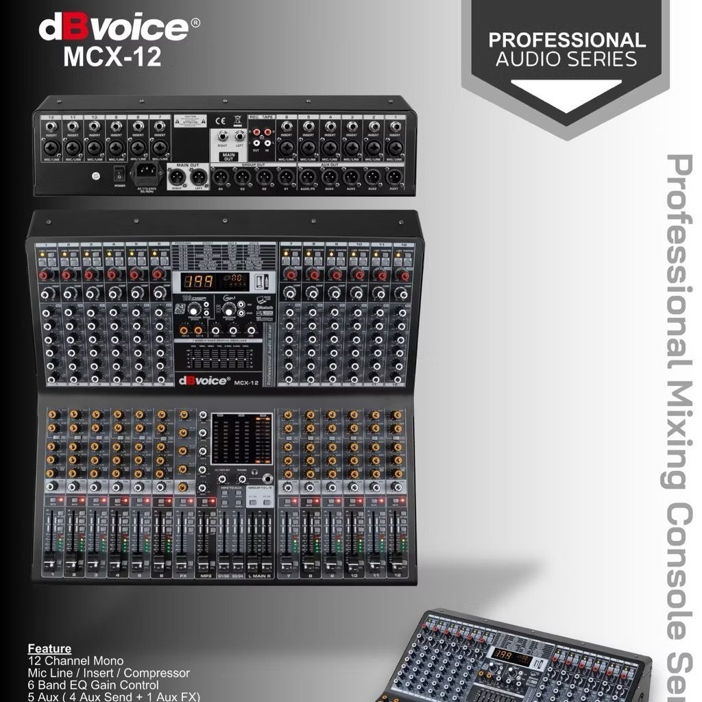 Mixer dBvoice Mcx 12 Original Mixer 12 Channel New 199Dsp