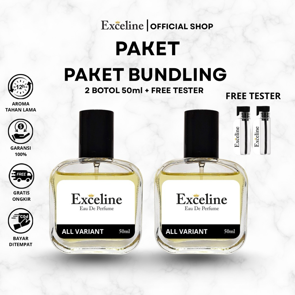 PAKET BUNDLING BELI 2 botol perfume 50ml bebas pilih VARIANT wangi tahan lama - garansi uang kembali