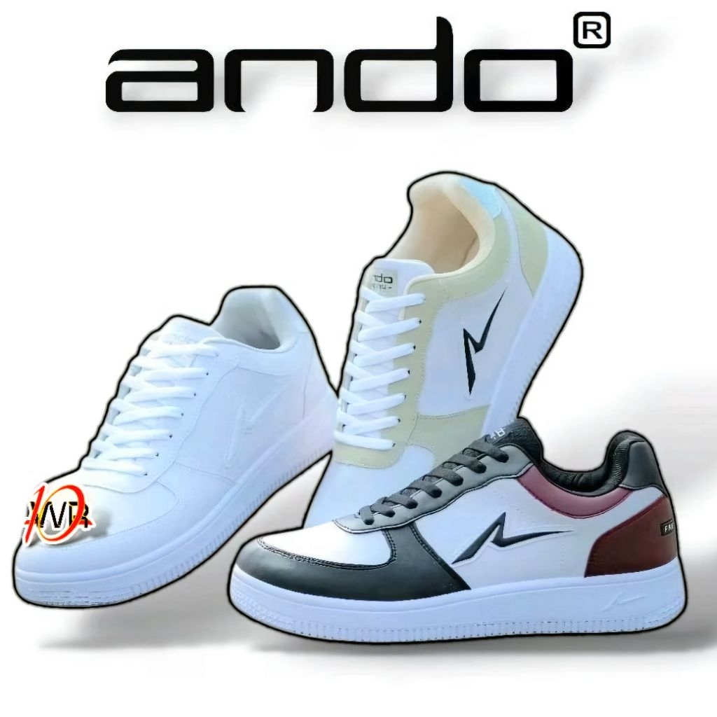 SEPATU PUTIH PRIA ANDO-TRICKS ORIGINAL SIZE 39-43