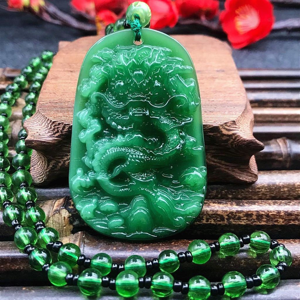 Kalung Giok Naga Asli Natural