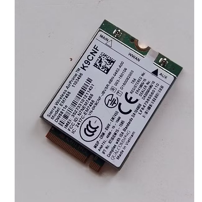 WWAN wifi wireless dell latitude 7290