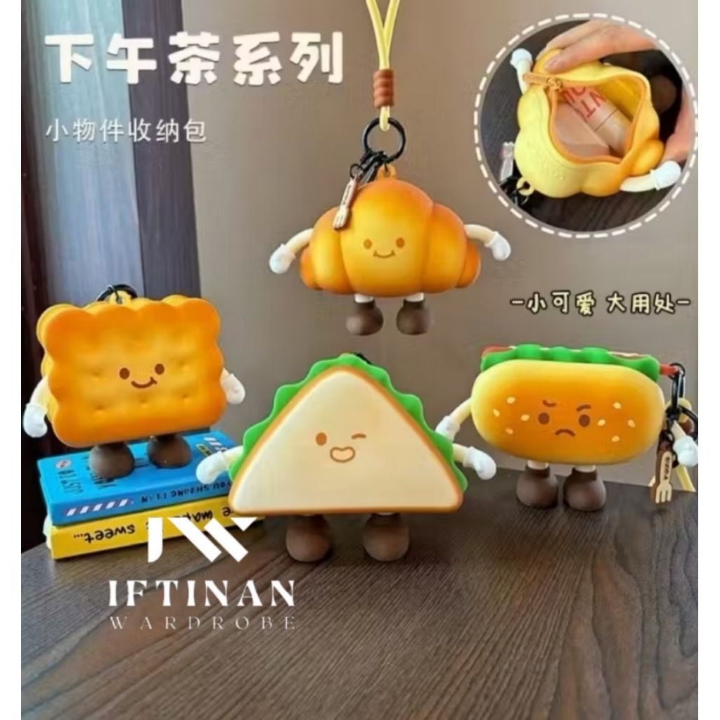 Ready Gantungan kunci/Tas/ Dompet koin Bakery Q Uncle, Lucuu