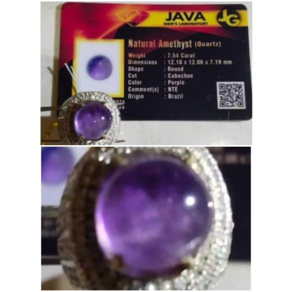 Natural amethyst(quartz) + memo kode : 49