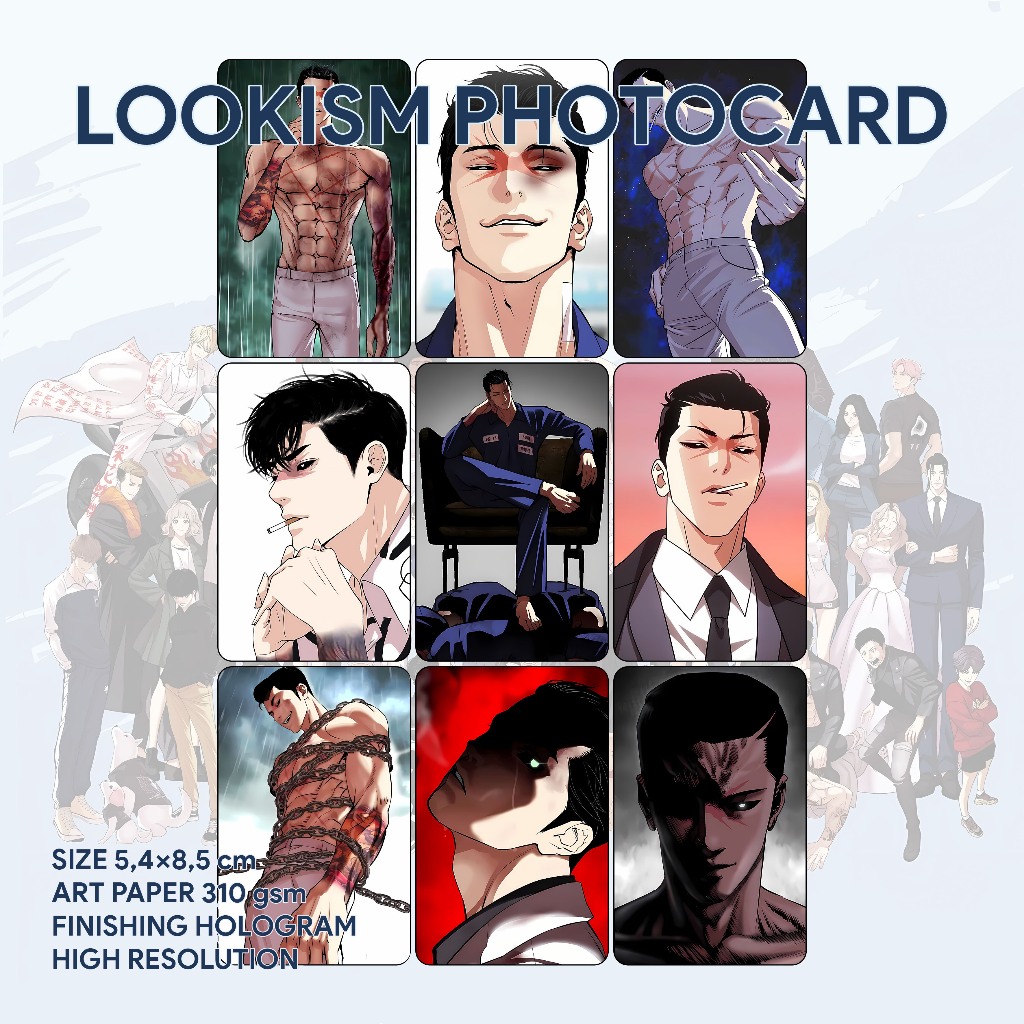 Photocard Manhwa Lookism (unofficial) 9pcs/pack / Photocard Karakter Manhwa Lookism