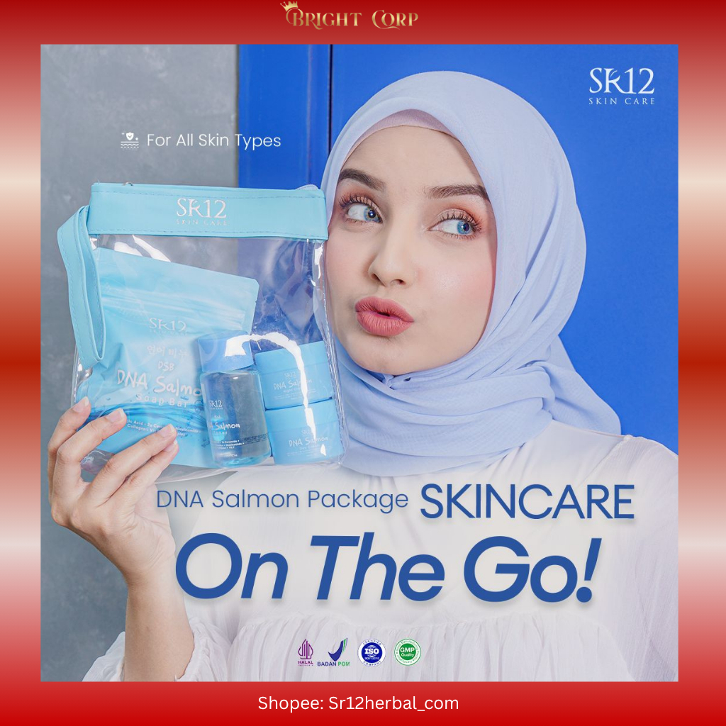 Paket Skincare DNA Salmon Perawatan Wajah SR12 Glowing Mencerahkan Memutihkan BPOM