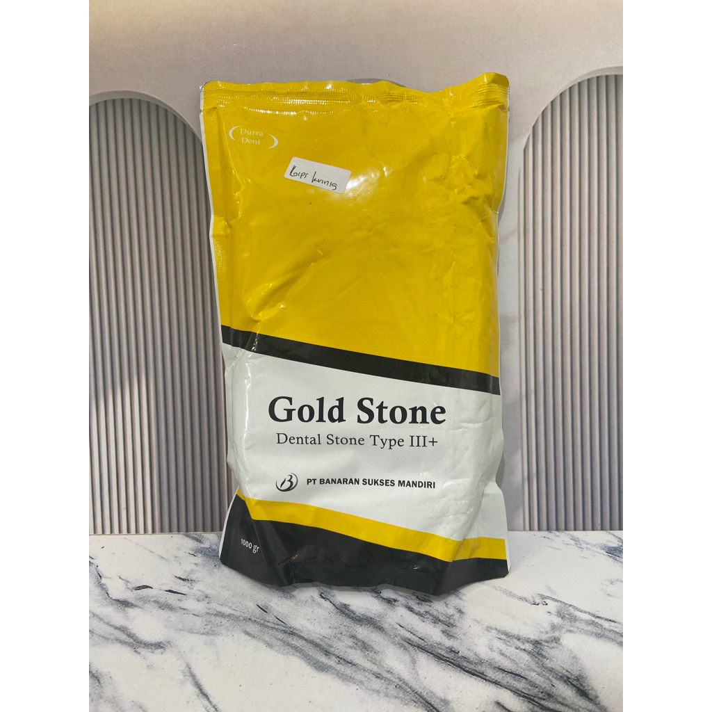 Gips Kuning Gold Stone | Dental Gypsum Gold Stone | Gips Dental Kuning | Bahan Cetak Gigi | Gips Lab