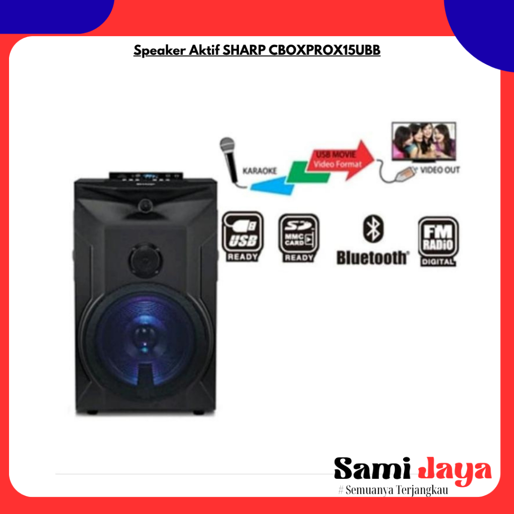 Speaker Aktif SHARP CBOXPROX15UBB