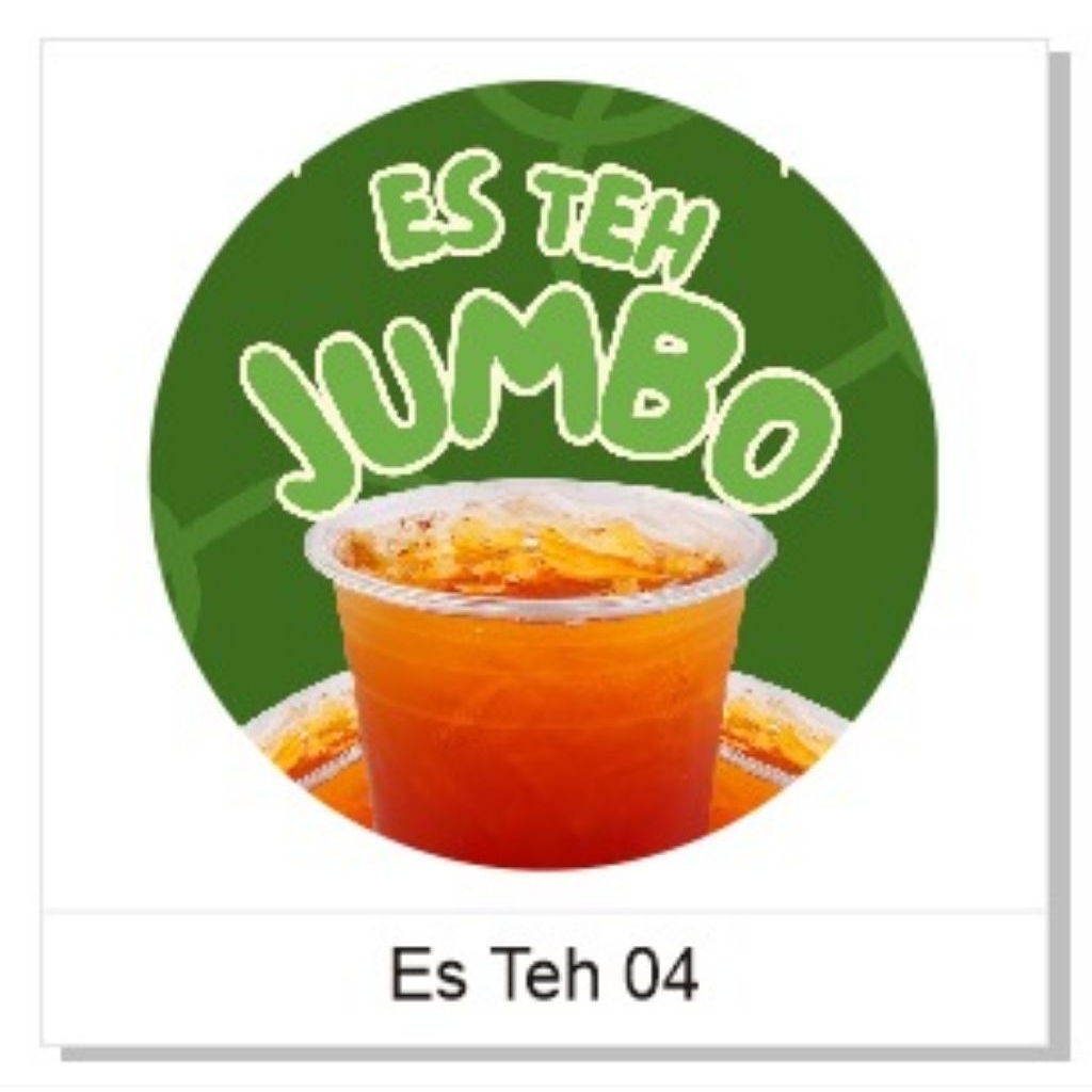 150 PCS | Stiker Es Teh Stiker Cup Es Teh