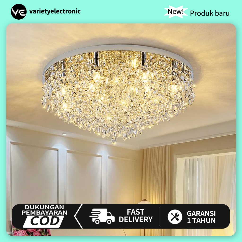 Lampu Gantung Kristal Tamu Mewah  Ruang Tamu  Lampu Gantung Kristal Hias Gantung Ruang Tamu Kamar Ti