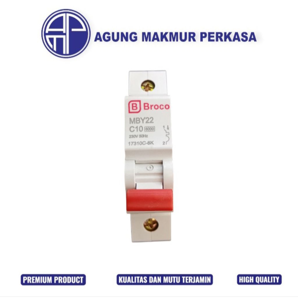 Broco MCB 1p 10A 17310 / MCB 10 Ampere broco.
