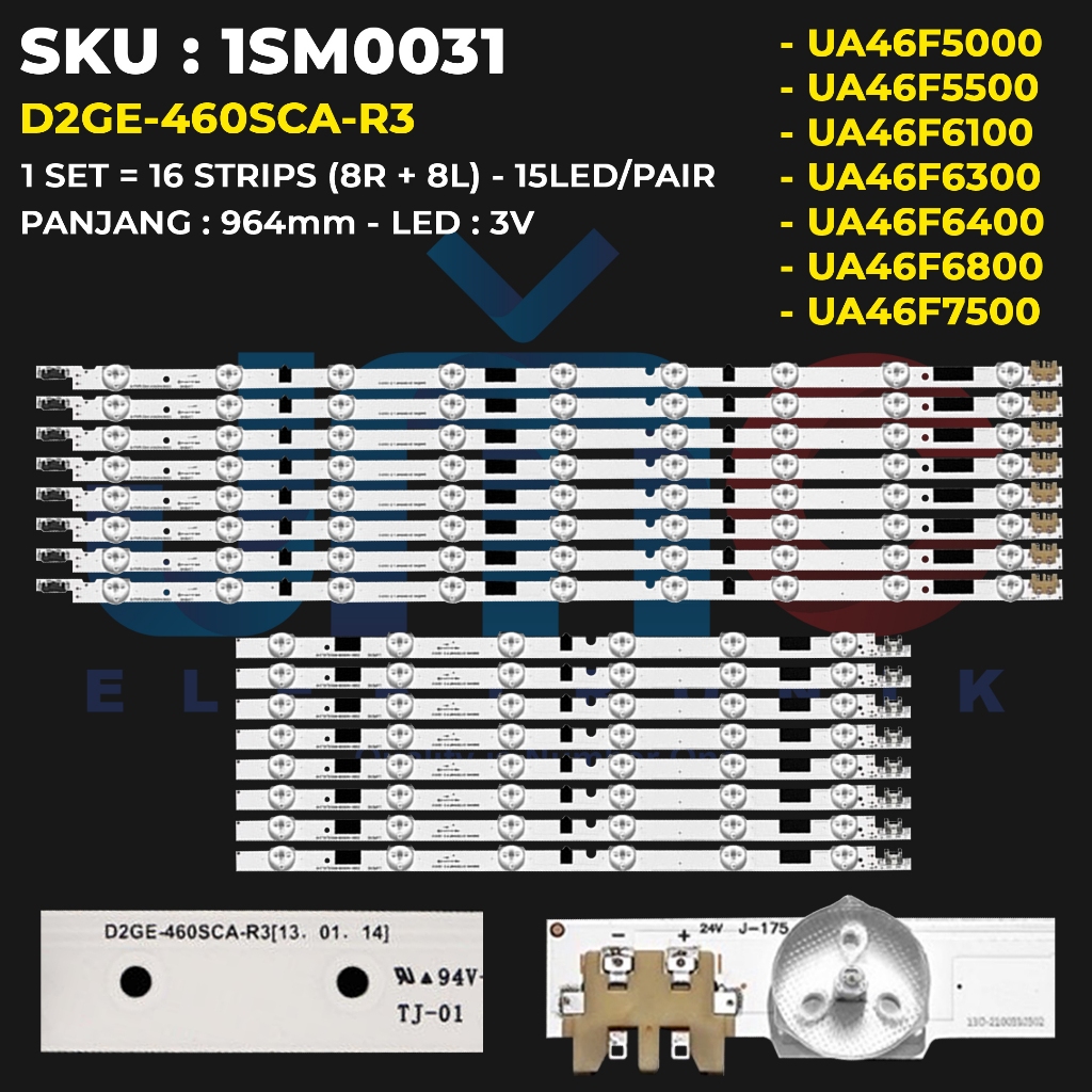 Backlight TV SAMSUNG 46 Inch UA46F6100 UA46F5000 UA46F5500 UA46F6300 UA46F6400 UA46F6800 UA46F7500