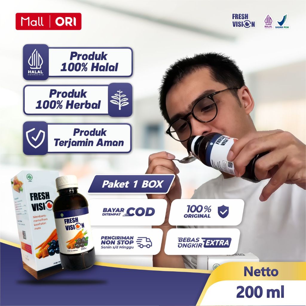 Paket 1 Box Fresh Vision Vitamin Mata Herbal