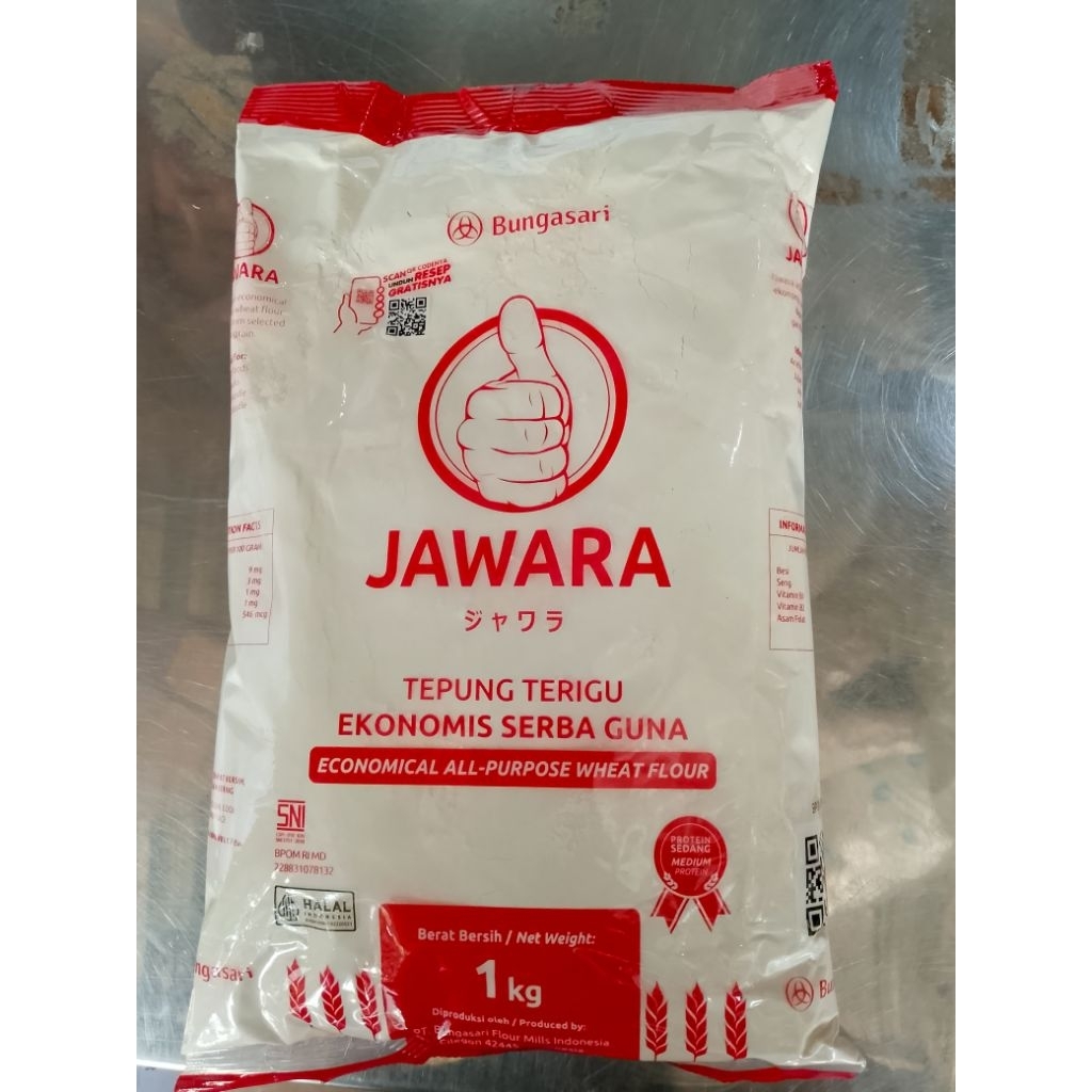 TEPUNG TERIGU SERBAGUNA JAWARA 1KG / JAWARA TEPUNG TERIGU SERBAGUNA