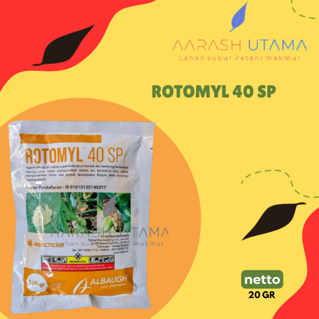 Rotomyl 40 SP/ Rotomil / Insektisida Kontak Pengendali Ulat isi kemasan 100gr dari Albaugh