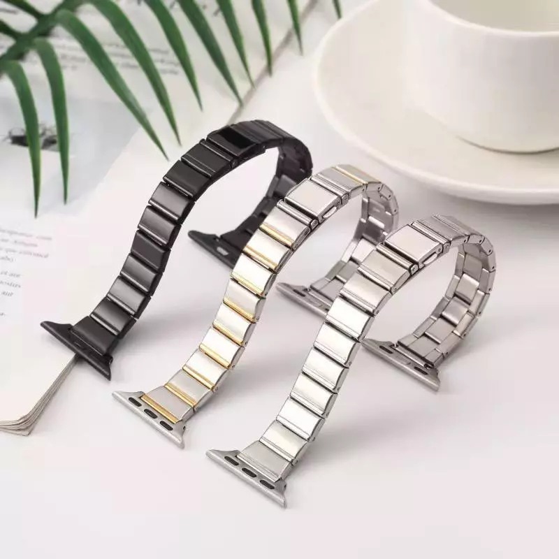 (BS) Strap Apple Watch Slim Space Chain Stainless Steel Untuk Apple Watch Series 1 2 3 4 5 6 7 8 9 1