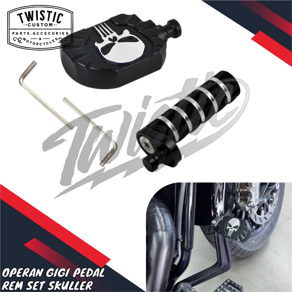 Operan Gigi + Pedal Pijakan Injekan Rem Set Skuller Motor Keeway Benda V252C V252 C V 252 C Morbidel