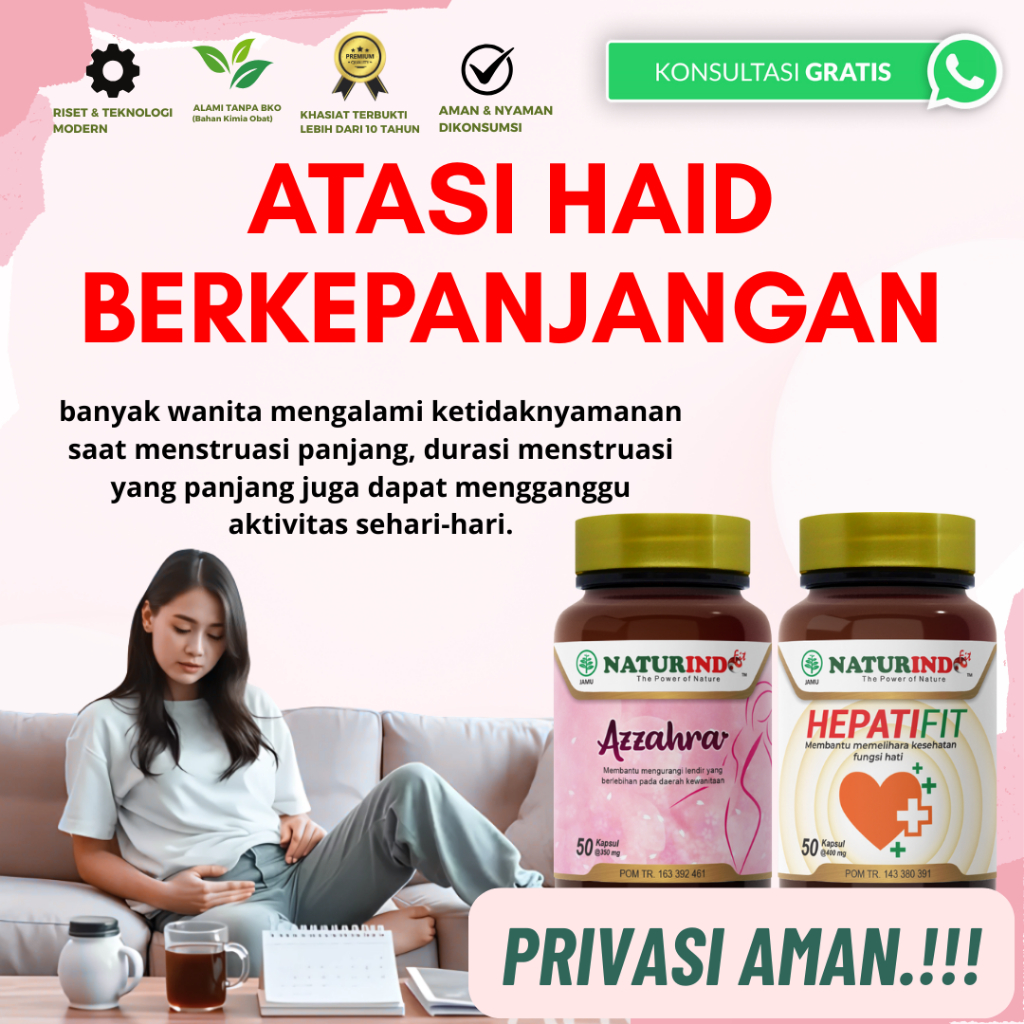 Obat Haid Lama Menstruasi Berkepanjangan Pendarahan Telat Haid Mengurangi pendarahan selama Haid Hep