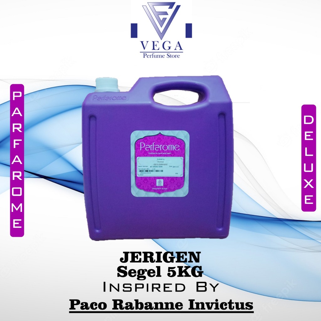 PACO RABANE INVICTUS PARFAROME DELUXE KEMASAN JERIGEN SEGEL PABRIK