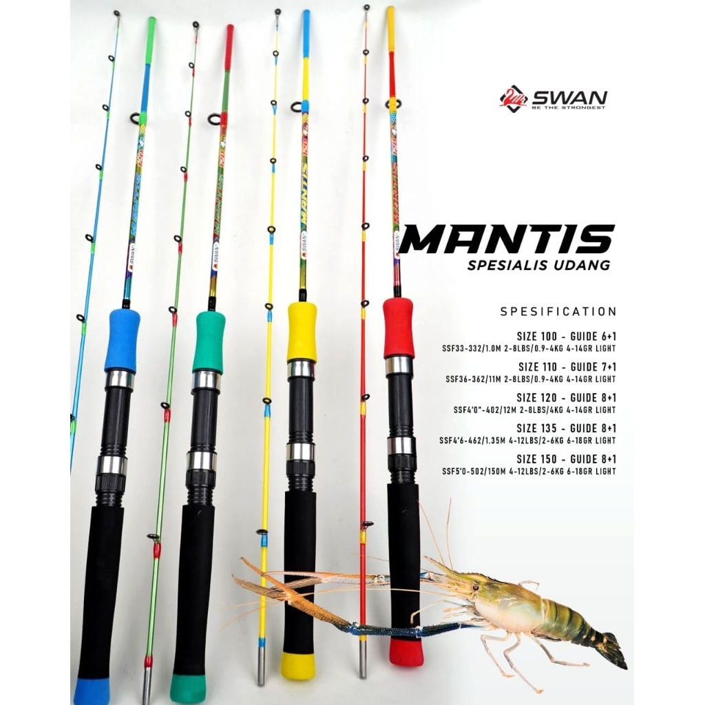 Joran Udang Swan Mantis piber solid