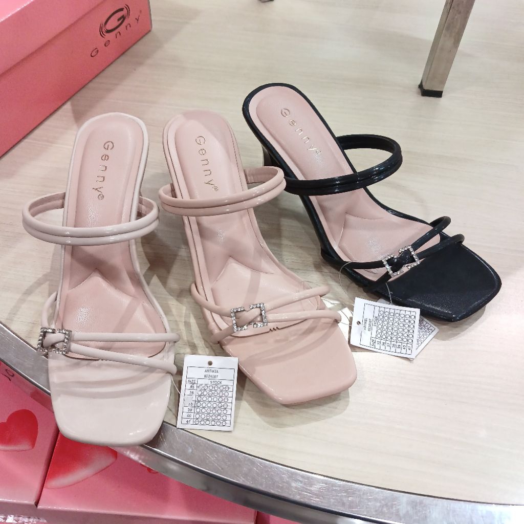 sandal wanita heels 7cm GENNY❗️ori dari matahari