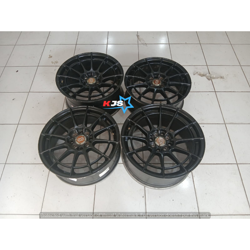 Ready Velg Enkei Spider Ring 17 Lubang 8x100/114 Black Cocok Buat Avanza Kijang Livina Mobilio Freed