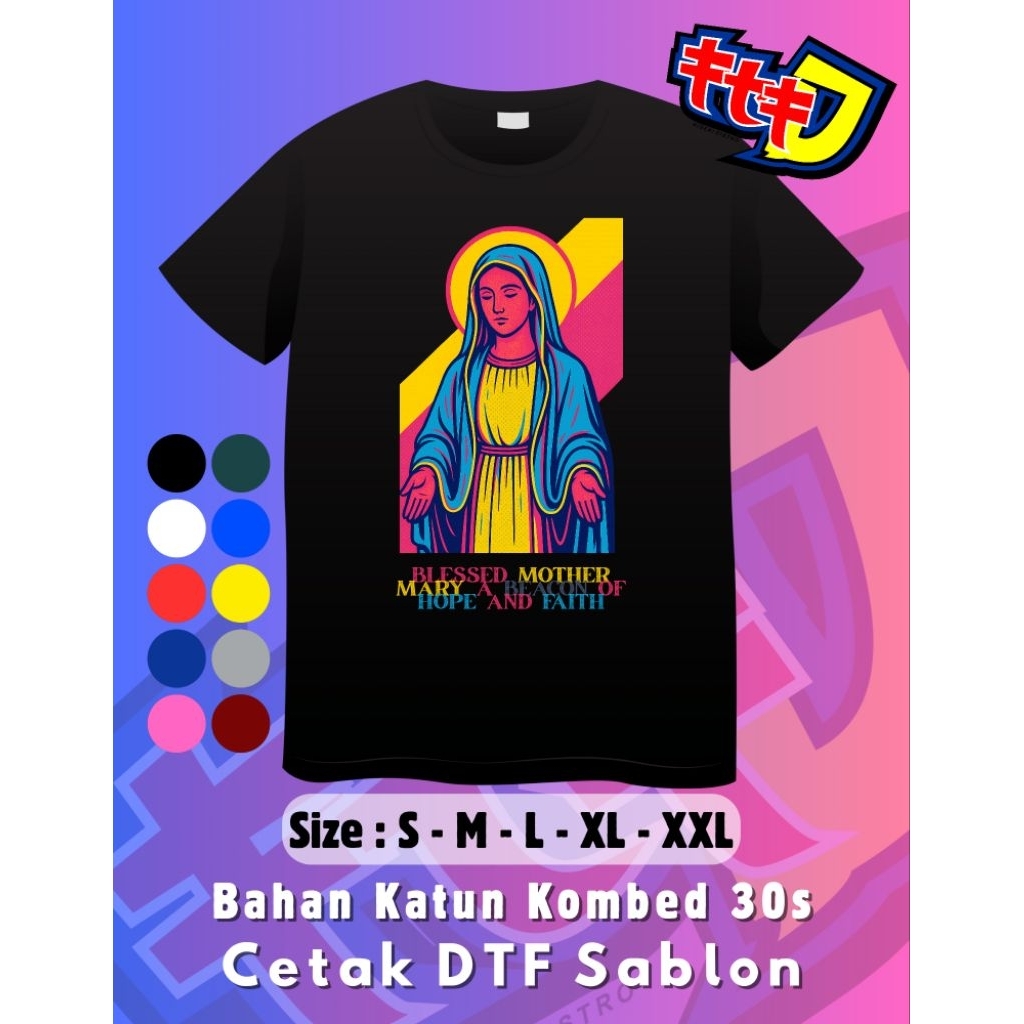 Tshirt Kaos Kristiani Bunda Maria (BM02)