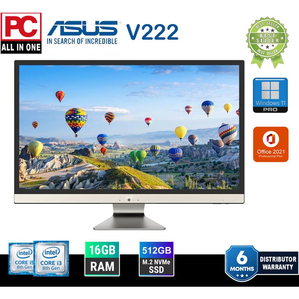 PC All In One ASUS AIO V222 Core i3 Gen 8 | 16GB / nVme 512GB | 22" IPS