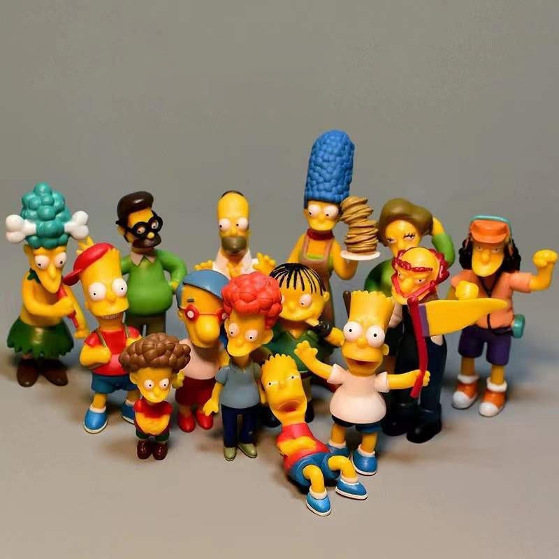 MAINAN TOYS ACTION FIGURE THE SIMPSONS FAMILY FULL SET ISI 14