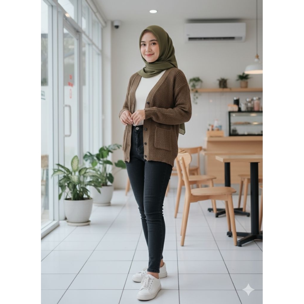TERMURAH Cardigan Rajut Marisa Kancing 5